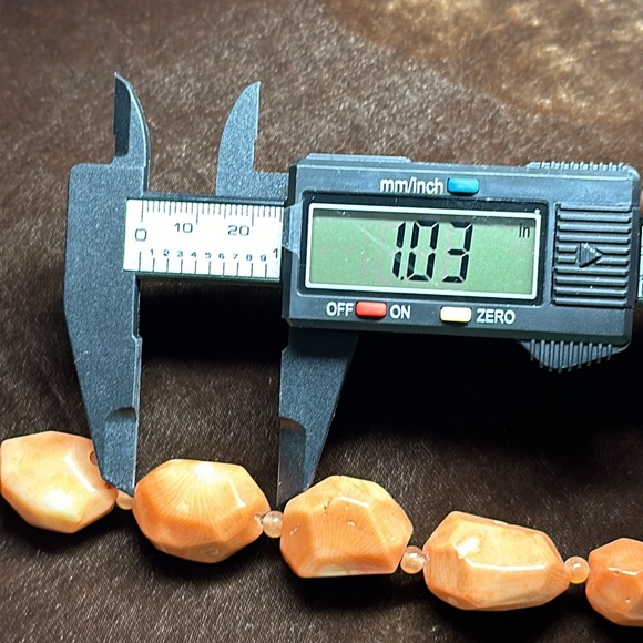 Vintage Carnelian Agate Semi-Precious Gemstone Women’s Necklace Orange 19” - Picture 9 of 10